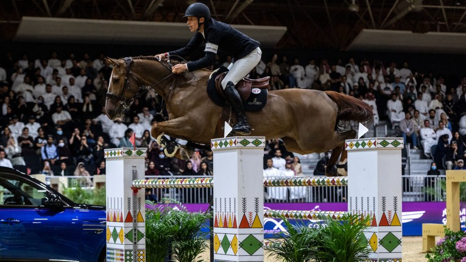 Henrik von Eckermann and King Edward at the Jumping World Cup Finals