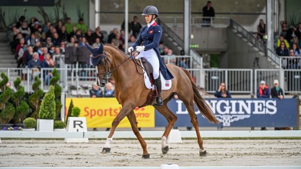 The Luhmühlen Horse Trials cross-country times have been released, with British riders including Yasmin Ingham (pictured) currently in the top 10 overnight.